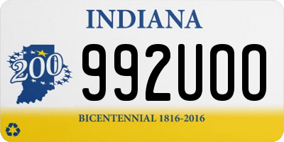 IN license plate 992UOO