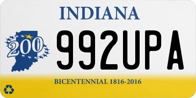 IN license plate 992UPA