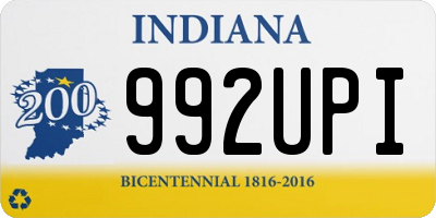 IN license plate 992UPI