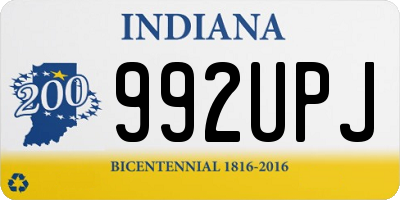 IN license plate 992UPJ