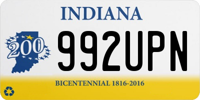 IN license plate 992UPN