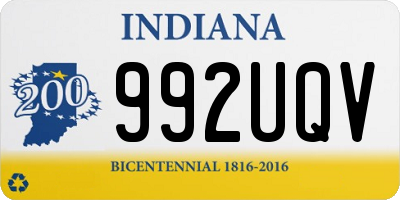 IN license plate 992UQV