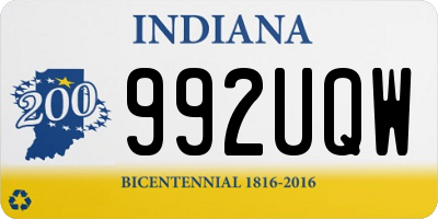 IN license plate 992UQW