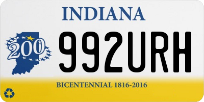 IN license plate 992URH