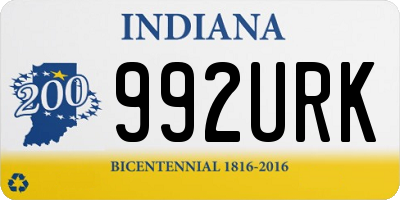 IN license plate 992URK