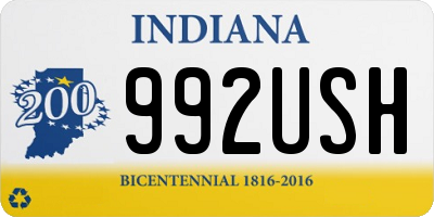 IN license plate 992USH