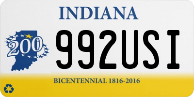 IN license plate 992USI