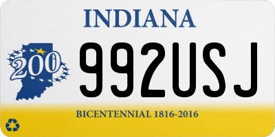 IN license plate 992USJ