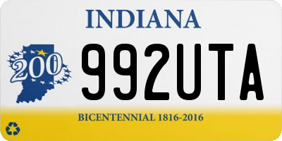 IN license plate 992UTA