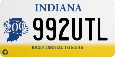 IN license plate 992UTL