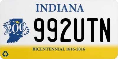 IN license plate 992UTN