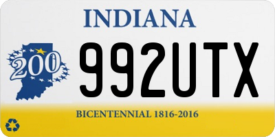 IN license plate 992UTX