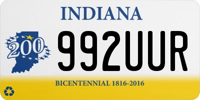 IN license plate 992UUR