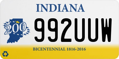 IN license plate 992UUW