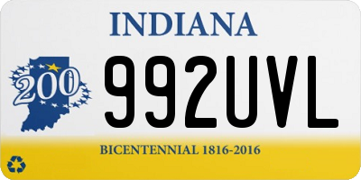 IN license plate 992UVL