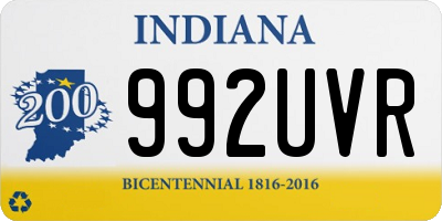 IN license plate 992UVR