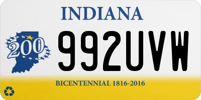 IN license plate 992UVW