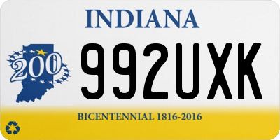 IN license plate 992UXK