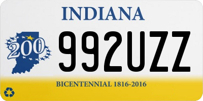 IN license plate 992UZZ