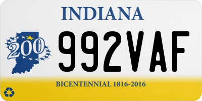 IN license plate 992VAF