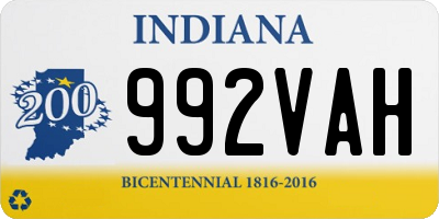 IN license plate 992VAH