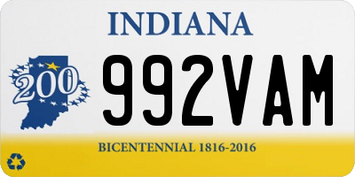 IN license plate 992VAM