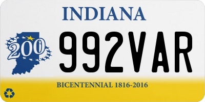 IN license plate 992VAR