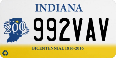 IN license plate 992VAV