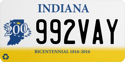 IN license plate 992VAY