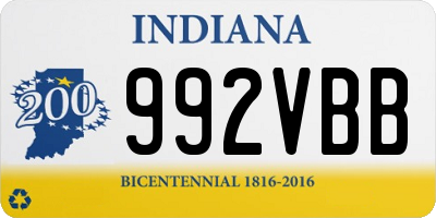 IN license plate 992VBB