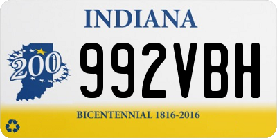 IN license plate 992VBH