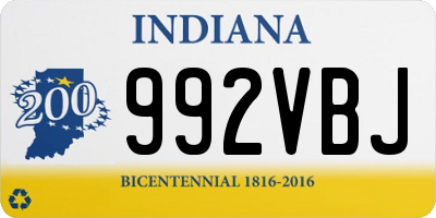 IN license plate 992VBJ