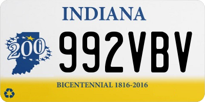 IN license plate 992VBV