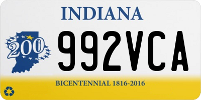 IN license plate 992VCA