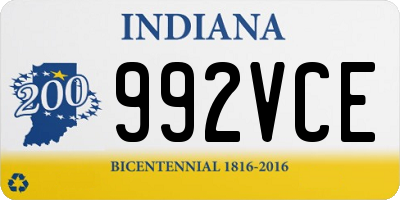 IN license plate 992VCE