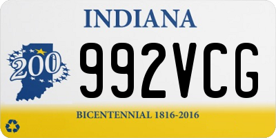 IN license plate 992VCG