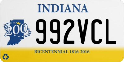 IN license plate 992VCL