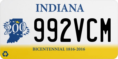 IN license plate 992VCM