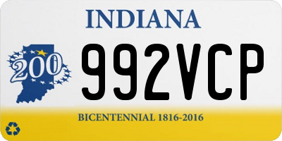 IN license plate 992VCP