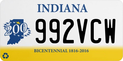 IN license plate 992VCW