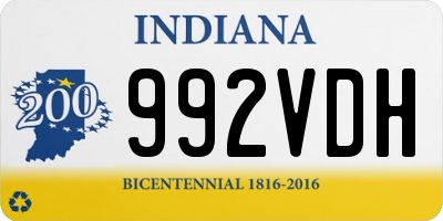 IN license plate 992VDH