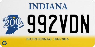 IN license plate 992VDN