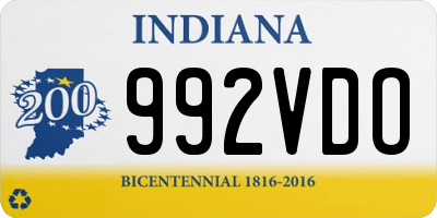 IN license plate 992VDO