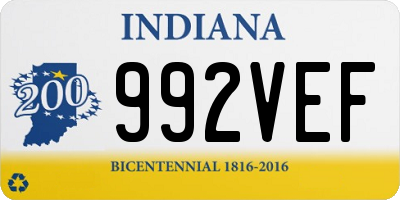 IN license plate 992VEF