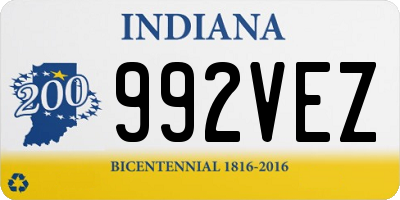 IN license plate 992VEZ