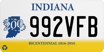 IN license plate 992VFB