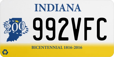 IN license plate 992VFC