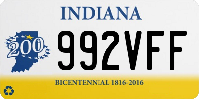 IN license plate 992VFF