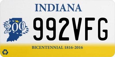 IN license plate 992VFG