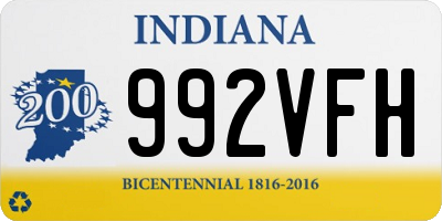 IN license plate 992VFH